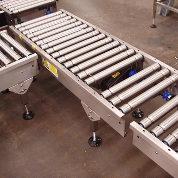 90 180 degree turning warehouse roller conveyor powered type with sew motor