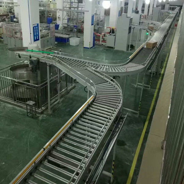 90 degree roller conveyor with chain driven
