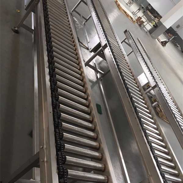 chain driven roller conveyor