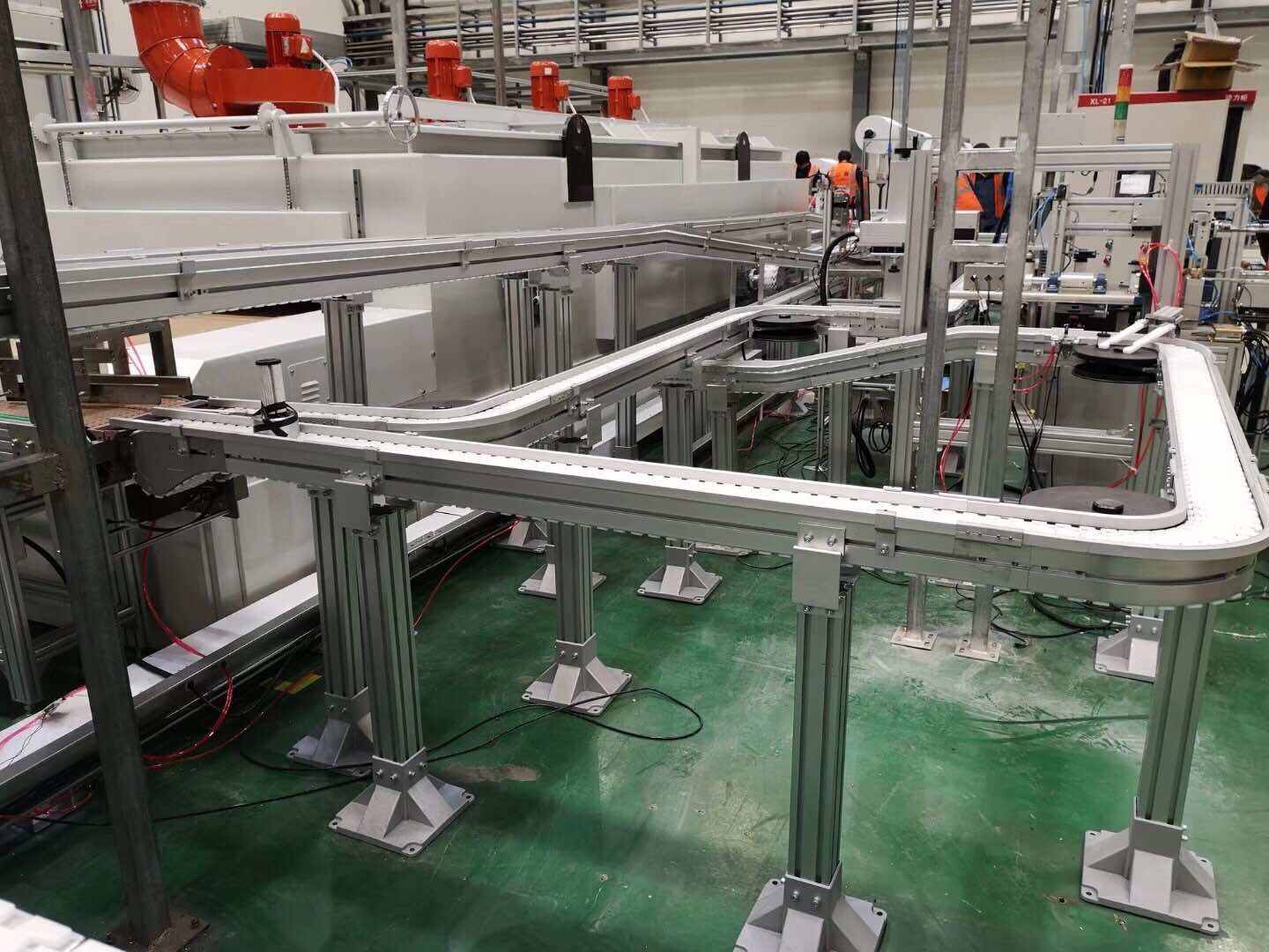factory supply flexible chain conveyor design of conveyor system for food & beverages industry