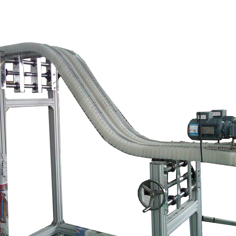 side grip conveyor for cans clamp gripping conveyor transport